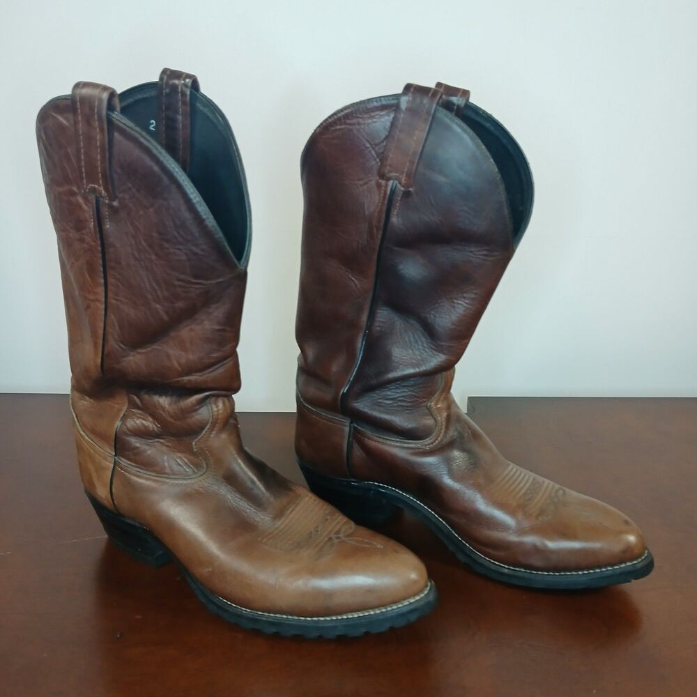 Tony Lama 4200 Vintage Western Cowboy Boots Burgundy Brown 9.5EE Rodeo Americana